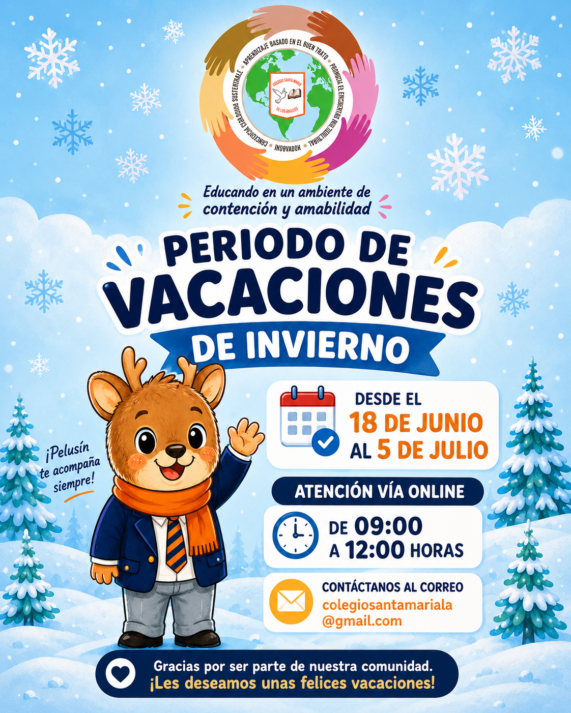 Información Vacaciones de Invierno 2026