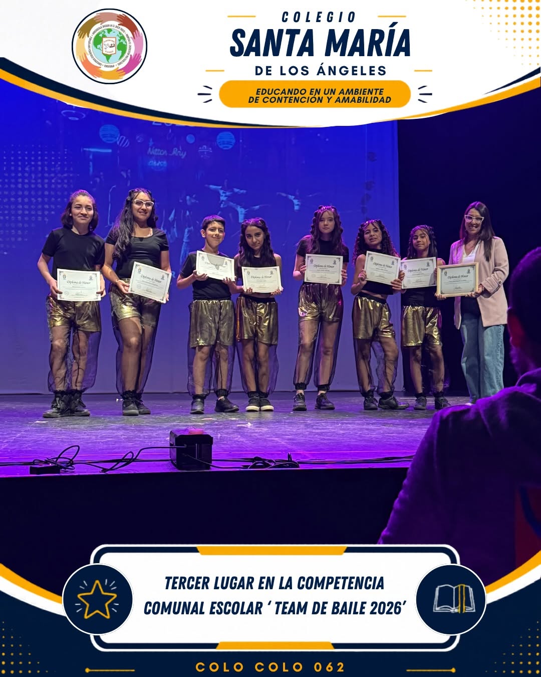 3er Lugar en la Competencia Comunal Escolar "Team de Baile 2026"